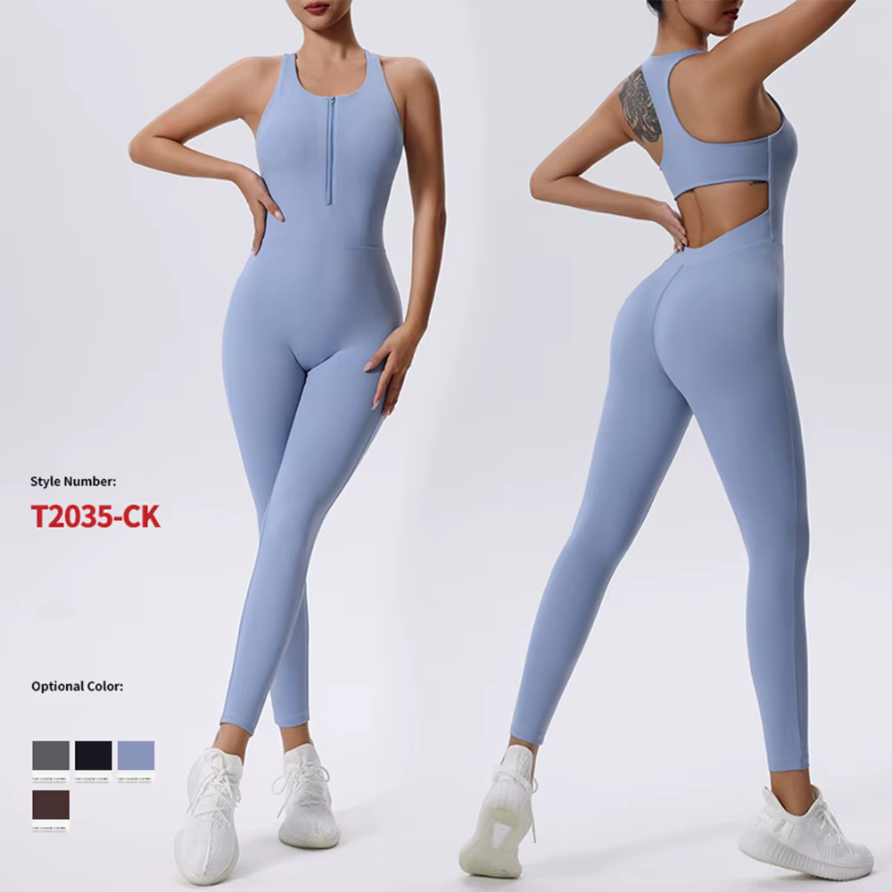 Combinaison de yoga dos nu sexy pour femmes, combinaisons de batterie d'entraînement sportif, barbot