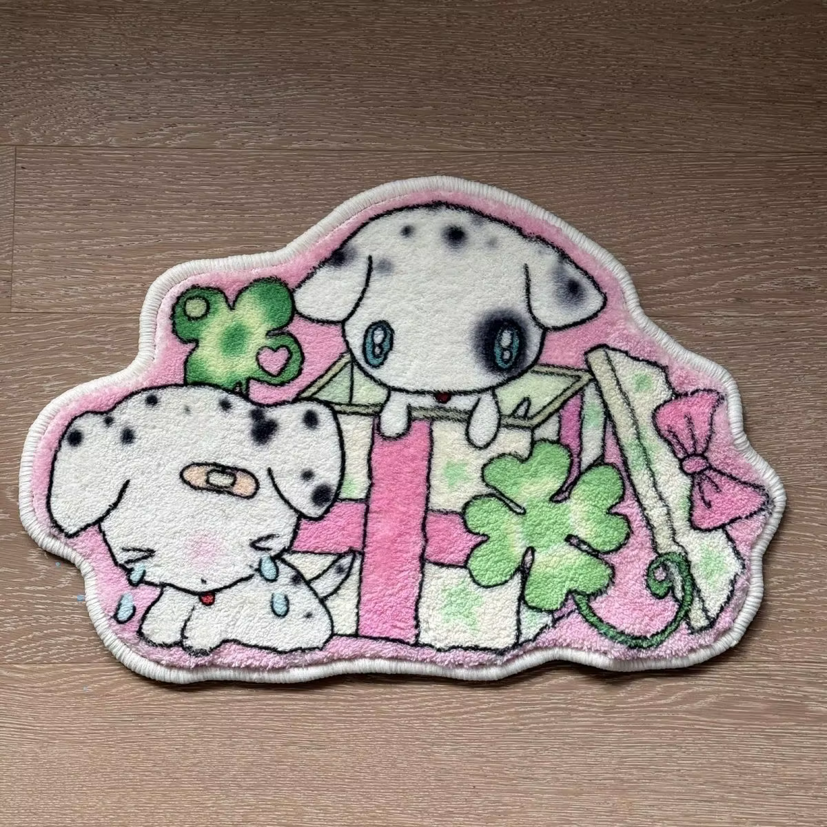 VIKAMA dessin animé mignon tapis de sol pour animaux de compagnie imperméable résistant aux taches e