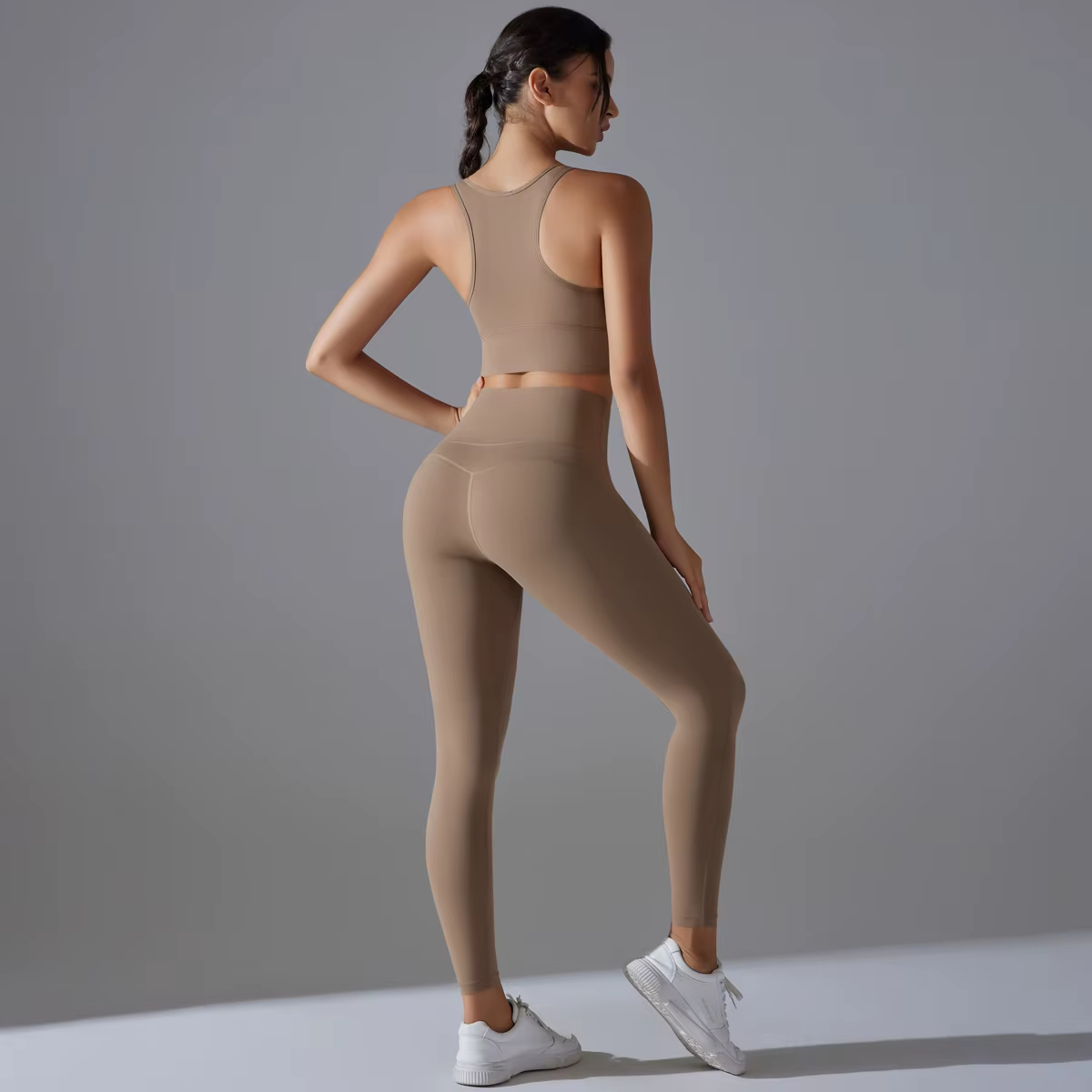 Ensemble de Yoga survêtement femme Fitness haut court antichoc soutiens-gorge de sport Yoga Gym pant