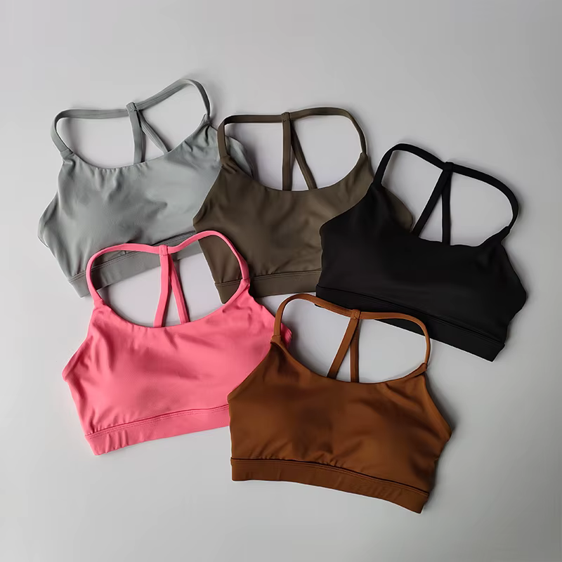 Soutien-gorge de sport pour femmes, dos nu, antichoc, Fitness, séchage rapide, Pilates, entraînement