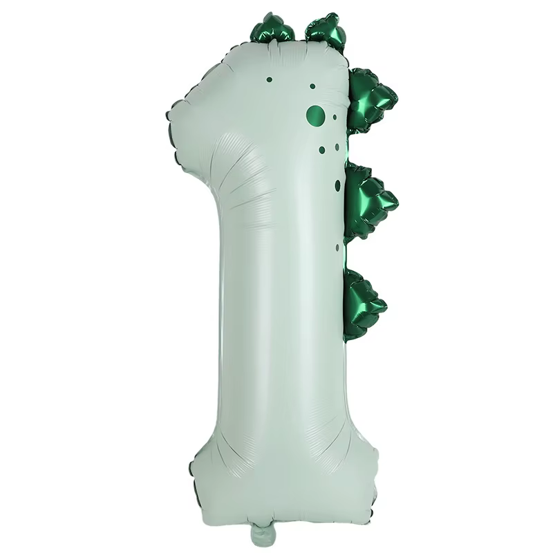 Ballons numériques dinosaures de 40 pouces, ballons numériques en aluminium recouvert d'hélium avec
