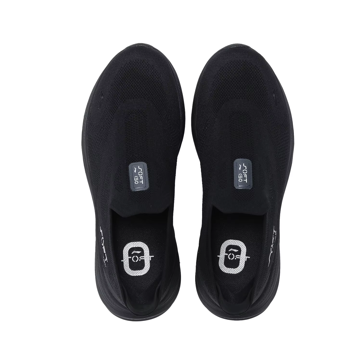 Li-Ning Chaussures de marche décontractées en tricot SOFT GO 2 pour hommes, confortables et stables,
