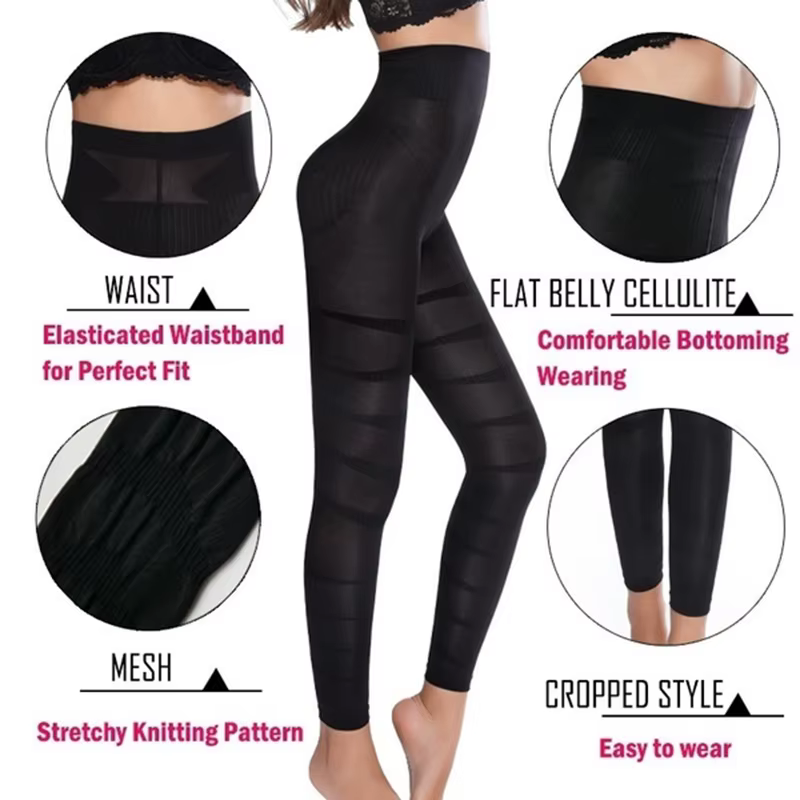 Leggings taille haute pour femmes, sculpture, contrôle ferme des jambes, ventre plat, slim, collants