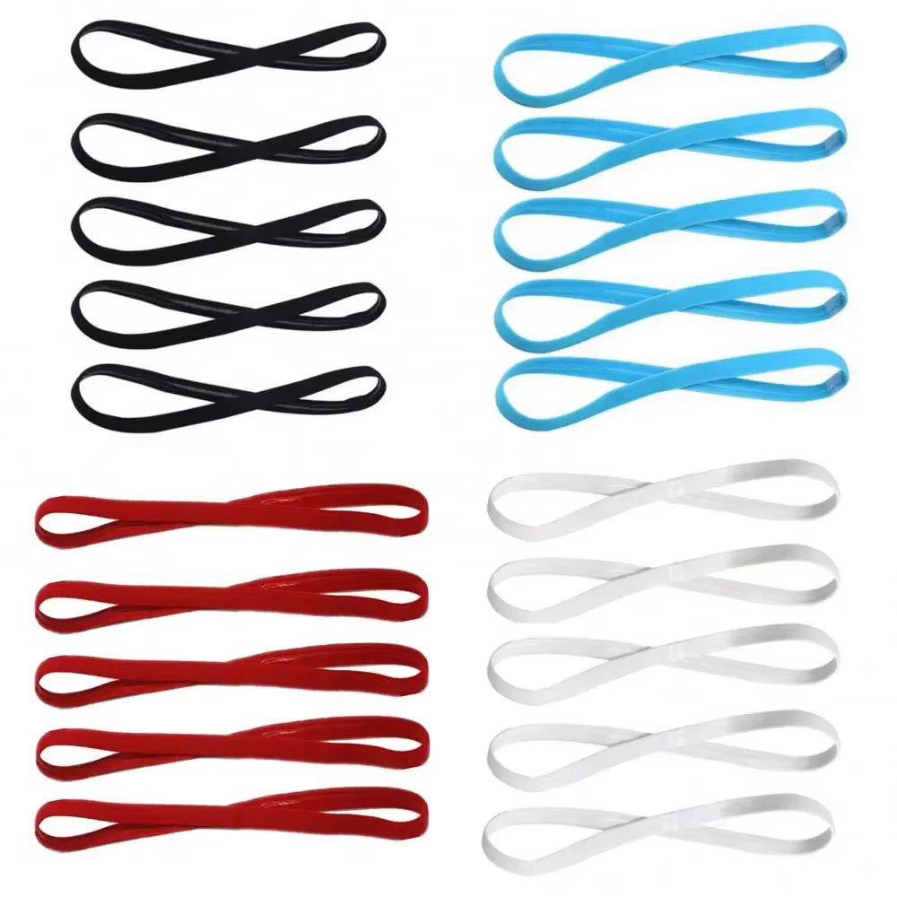 5 pièces couleur bonbon femmes hommes Yoga bandes de cheveux Sport bandeau filles Sport anti-dérapan