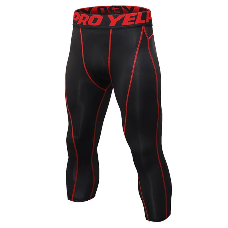 Legging athlétique à Compression 3/4 pour hommes, couche de Base, collants de course, de gymnastique