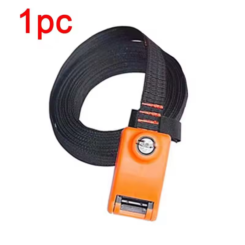 1 sangle de fixation verrouillable pour le sport, 3 mètres, avec verrou, attache en fil d'acier
