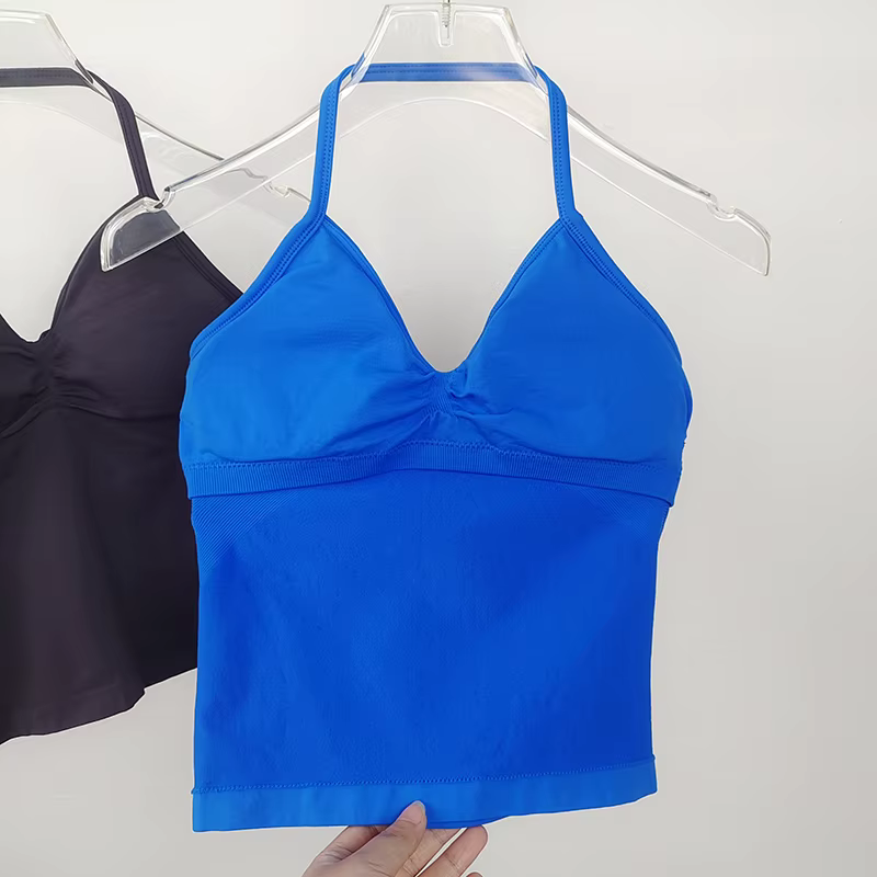 Soutien-gorge de sport Sexy pour femmes, Design dos ouvert, tissu extensible respirant pour le Yoga,