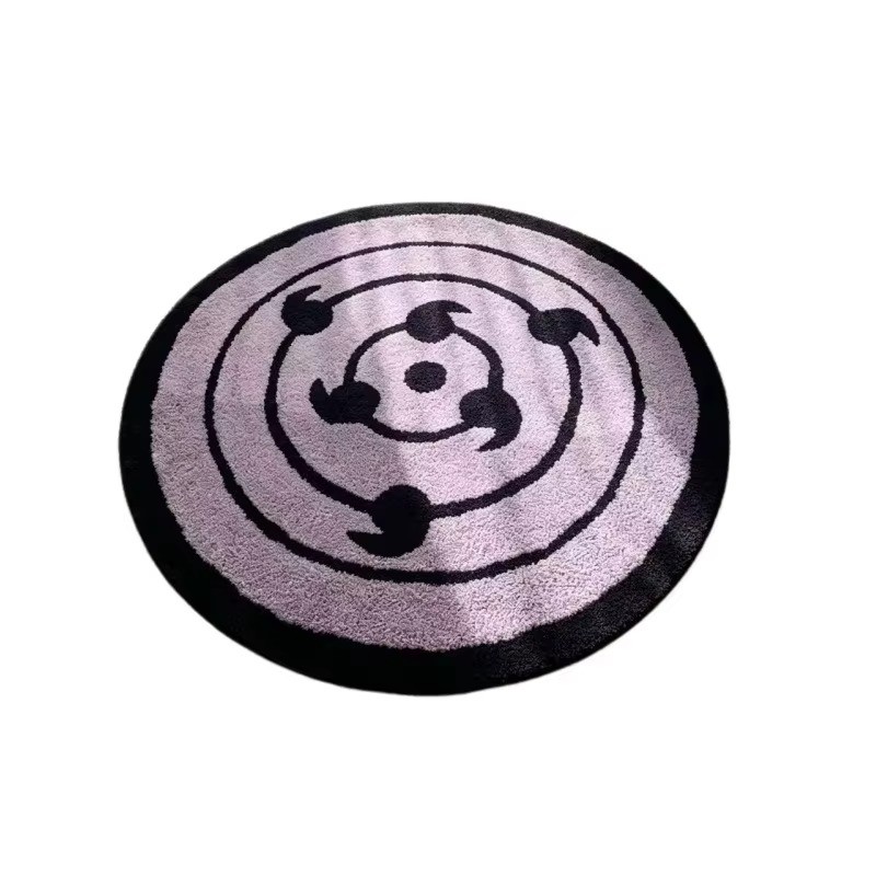 Tapis Naruto Rinnegan, symbole icônique de l'œil Samsara, antidérapant, décoration anime, salles de
