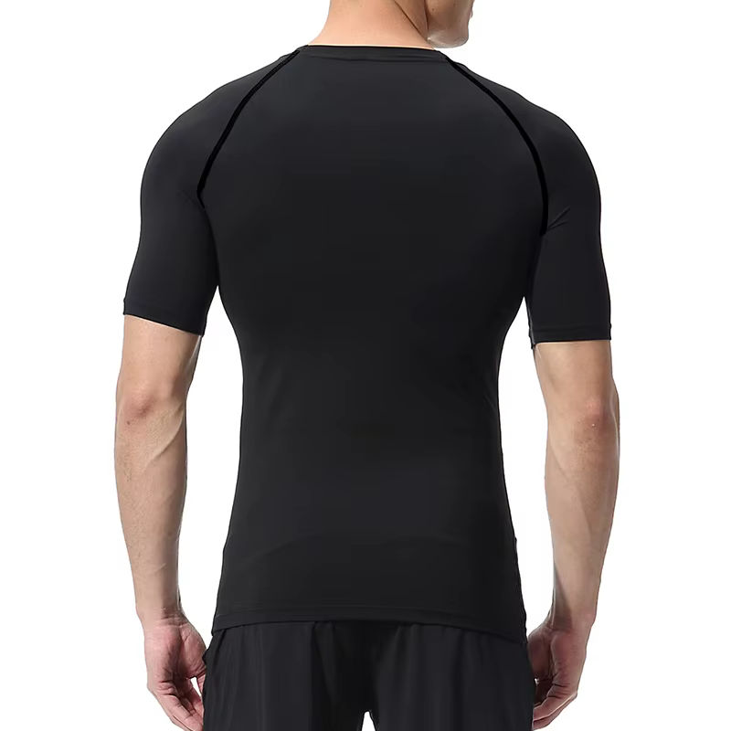 Chemises de Compression pour hommes, t-shirts d'été à manches courtes, T-shirt d'entraînement, de Fi