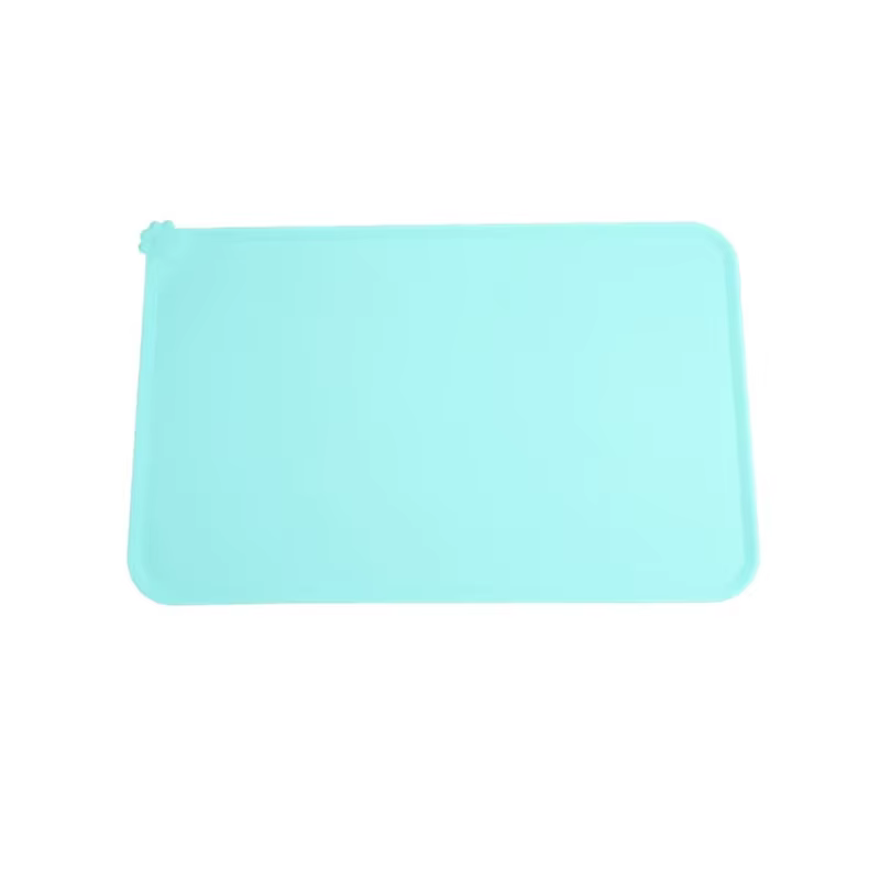 Tapis imperméable pour animaux de compagnie, couleur unie, en Silicone, pour chien et chat, bol de n