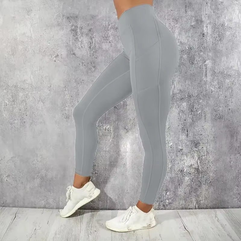 Yoga Fitness femmes Leggings taille haute collants avec poche gymnastique entraînement course extens