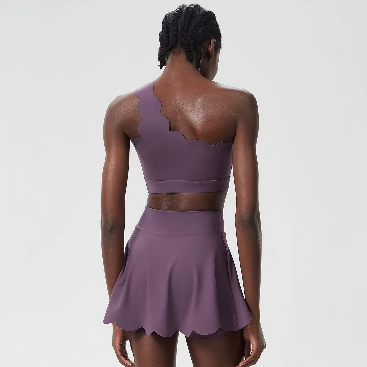 Ensemble deux pièces de fitness et de yoga pour femme, vêtements de sport, court, respirant, à sécha