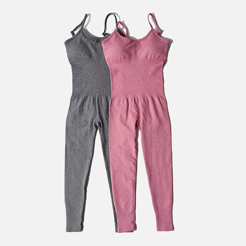 Ensemble de survêtement de yoga pour femme, combinaisons sans couture, barboteuses d'entraînement de