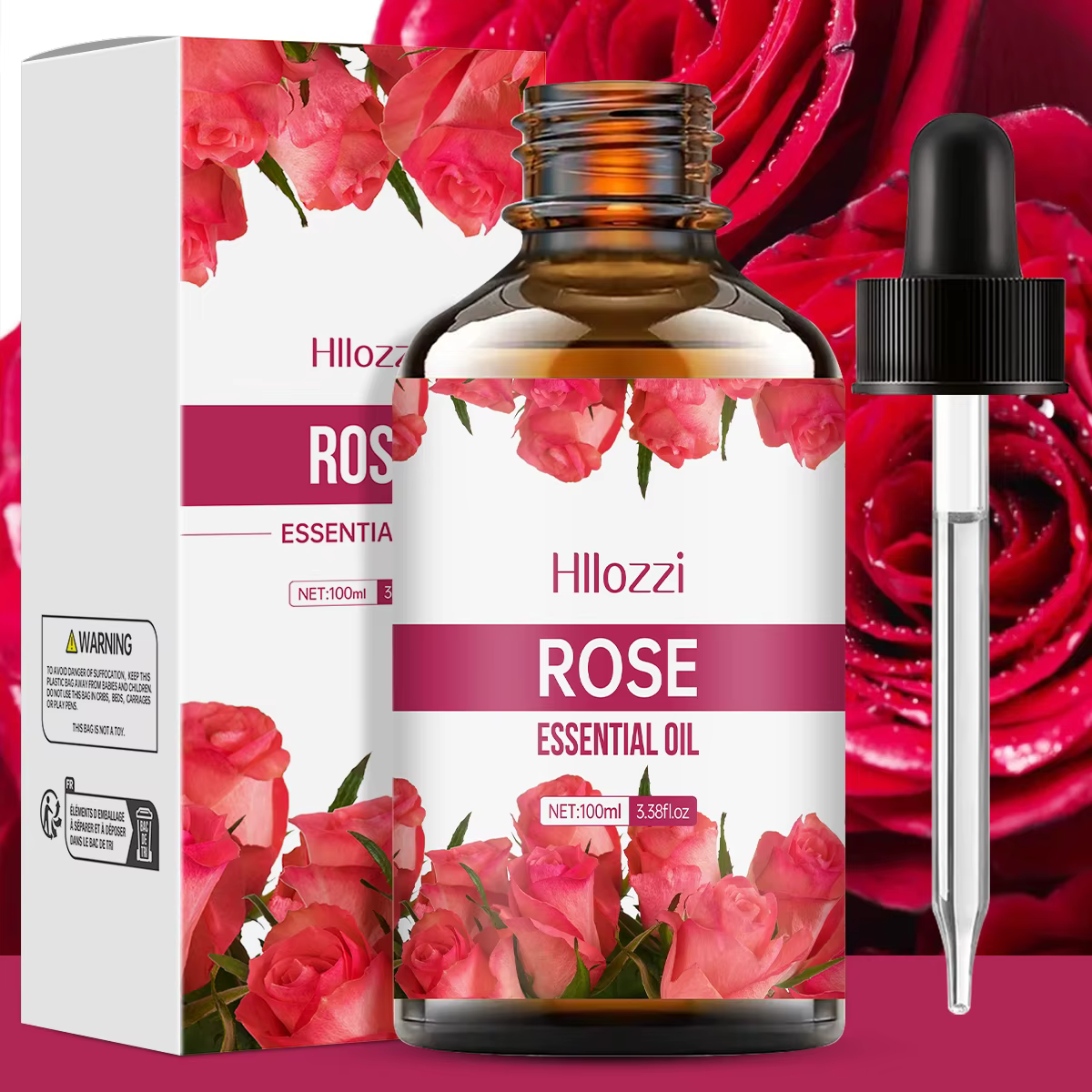 L'huile essentielle de rose convient au massage, au douche, aux soins de la peau du visage et est fa