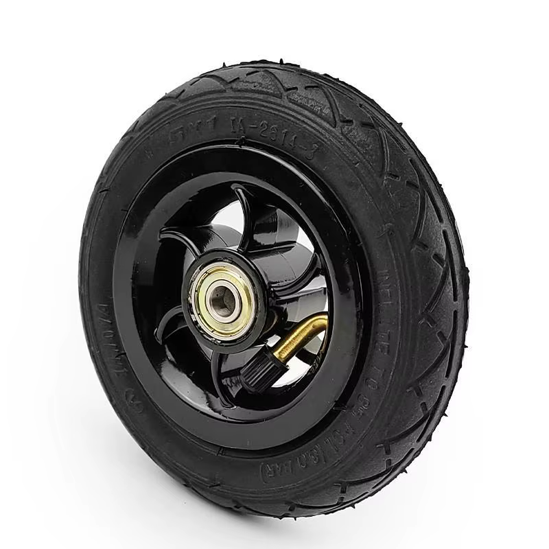 Roue Gonflable pour Chariot Électrique, 1 Pièce-5 Pouces, Moyeu de Roue en Métal avec Chambre à Air