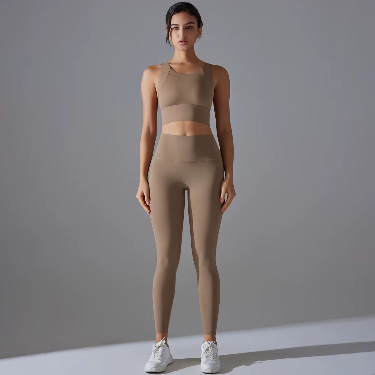 Ensemble de Yoga survêtement femme Fitness haut court antichoc soutiens-gorge de sport Yoga Gym pant