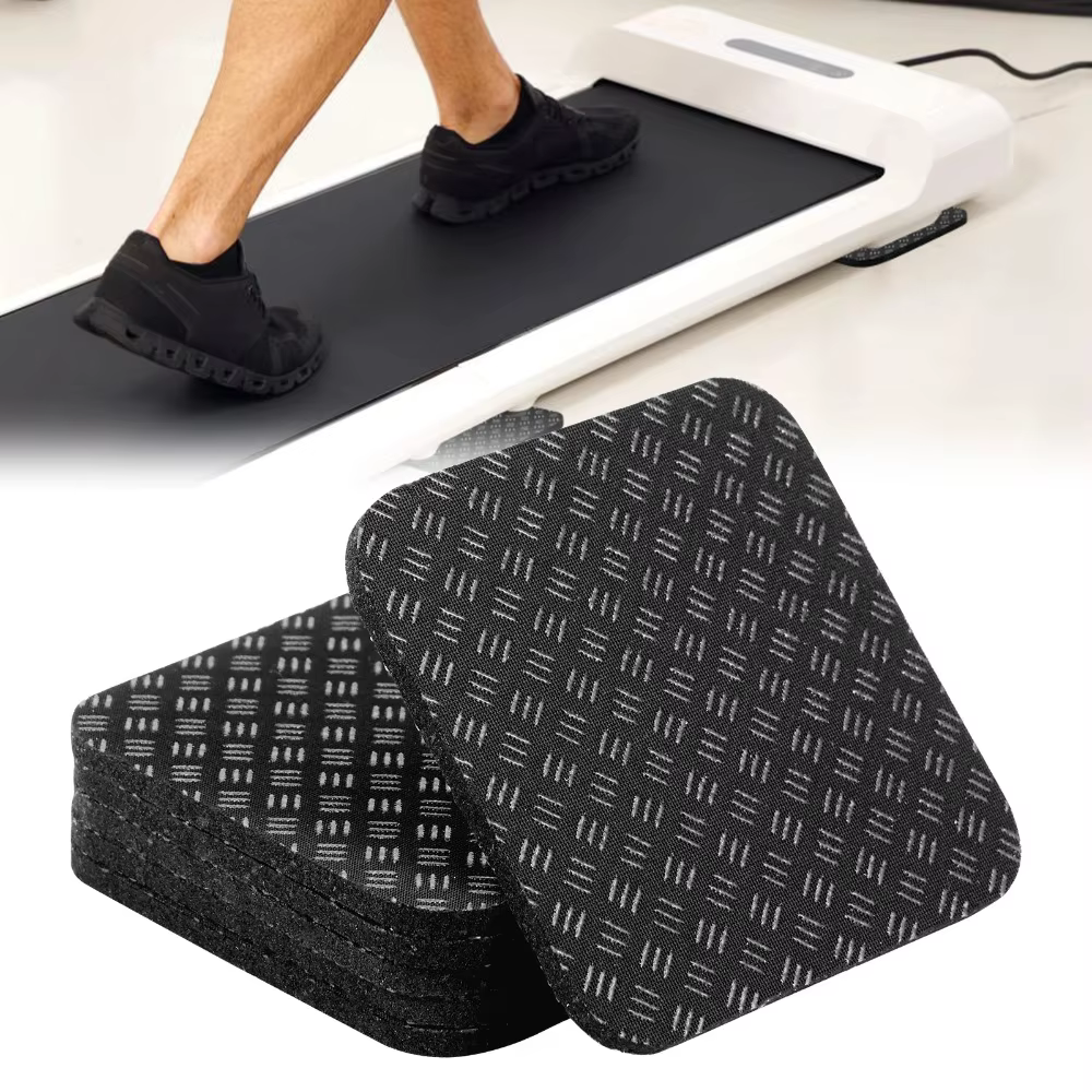 Tapis de tapis roulant en silicone, 6 pièces, anti-vibration, pour équipement d'exercice, réduction