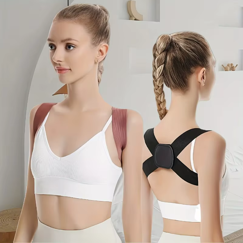 Ceinture Correctrice de Posture Invisible pour Adultes, Femmes et Étudiants – Soutien Dorsal Réglabl