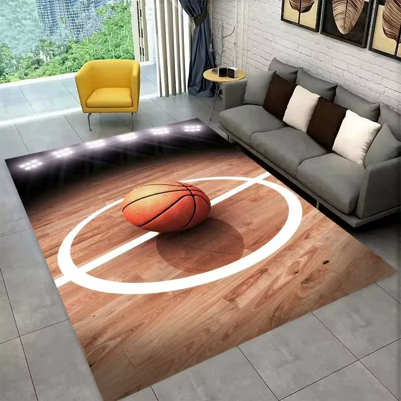 Tapis de sol à motif de basket-ball, décoration de porte, maison, salon