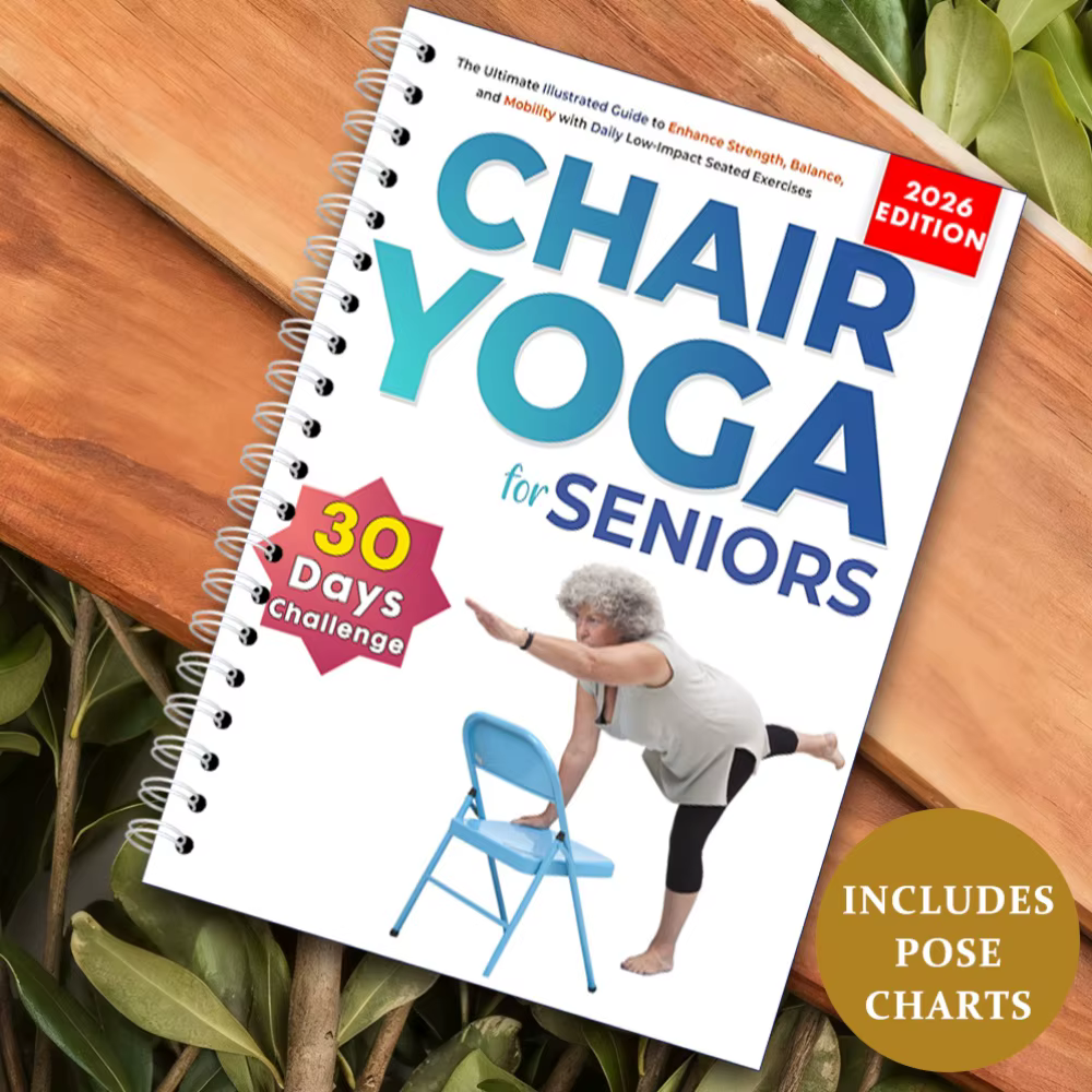 Planificateur d'exercices illustré pour le yoga des seniors de plus de 60 ans – Tableau de fitness d