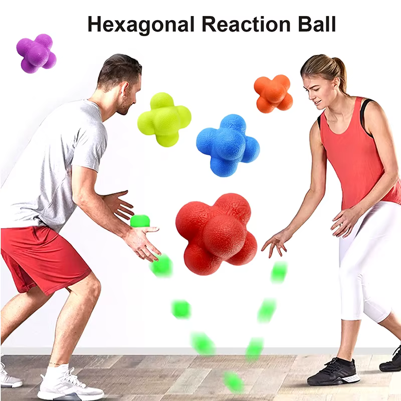 Ballon de réaction hexagonal pour enfants et adultes, ballon d'entraînement d'agilité, basket-ball, 