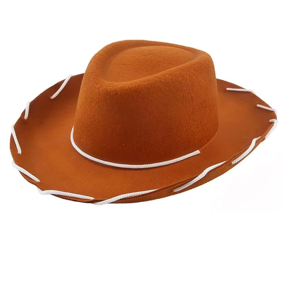 Chapeau de cowgirl en feutre réglable pour femme, accessoire de mode, idéal pour cosplay, déguisemen