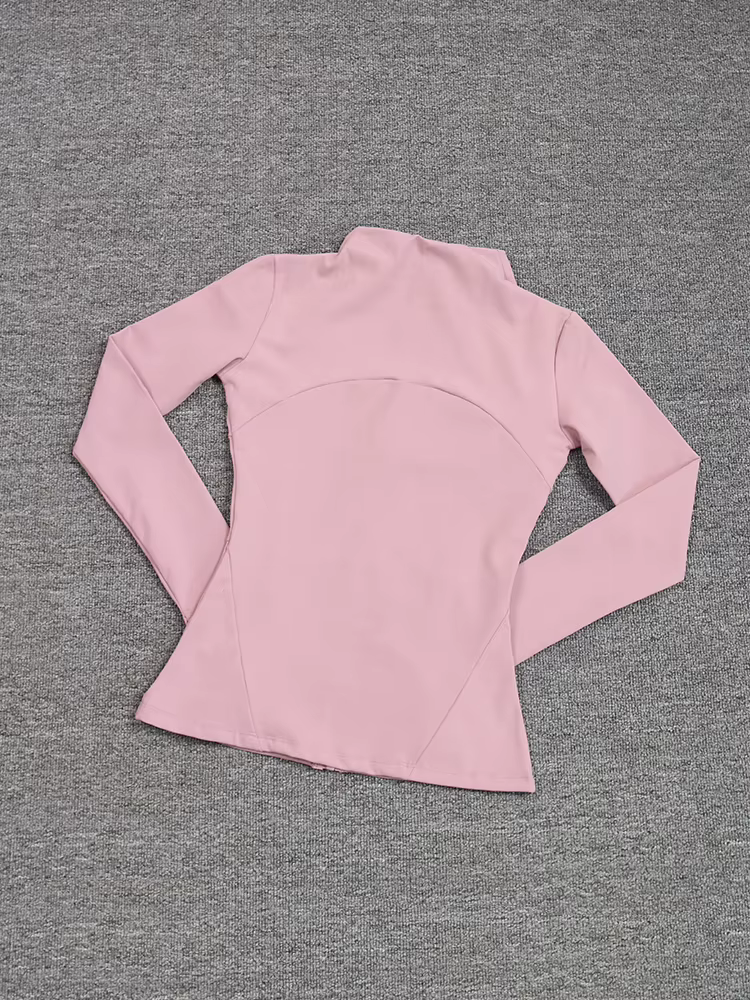 Manteau de sport pour femmes, chemise de Yoga, Slim, manches longues, course rapide, Pilates, Fitnes