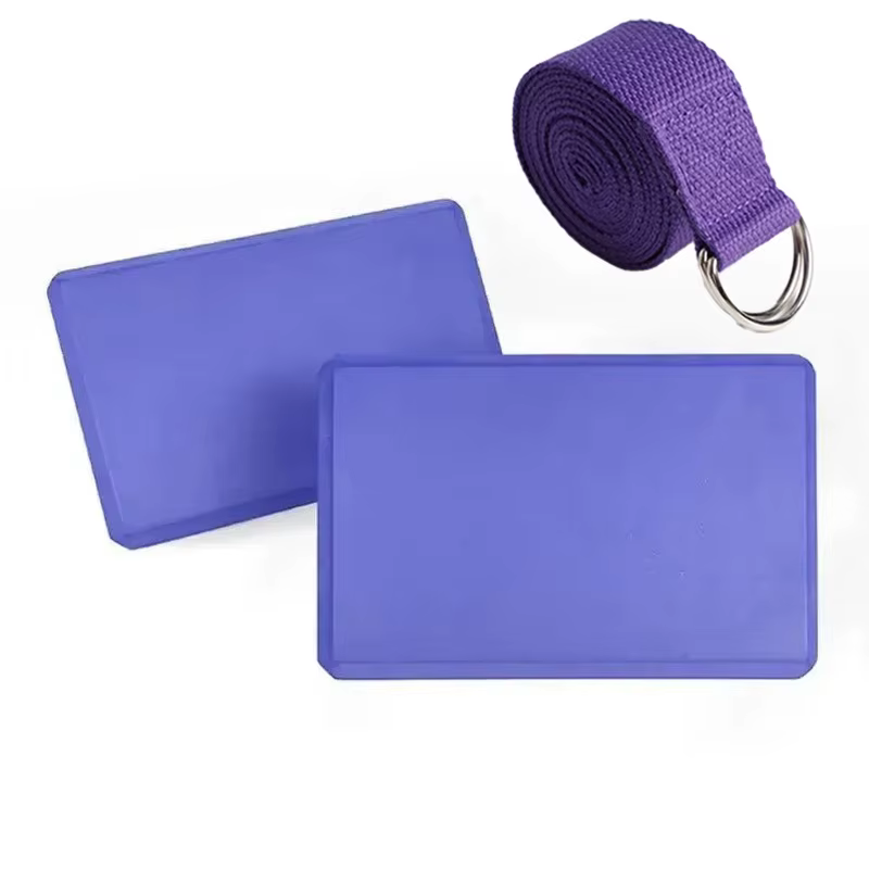 Blocs de yoga avec sangle d'étirement, briques de Pilates, tapis de renforcement, équipement de spor