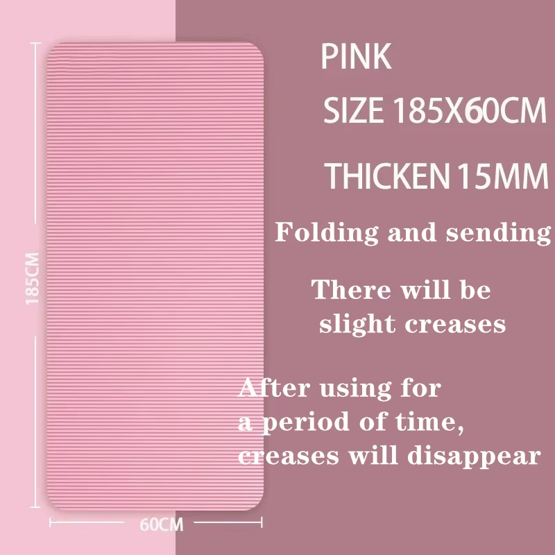 Tapis de Yoga épais de 15MM, couverture antidérapante pour Sport, Fitness, exercice, Yoga et Pilates