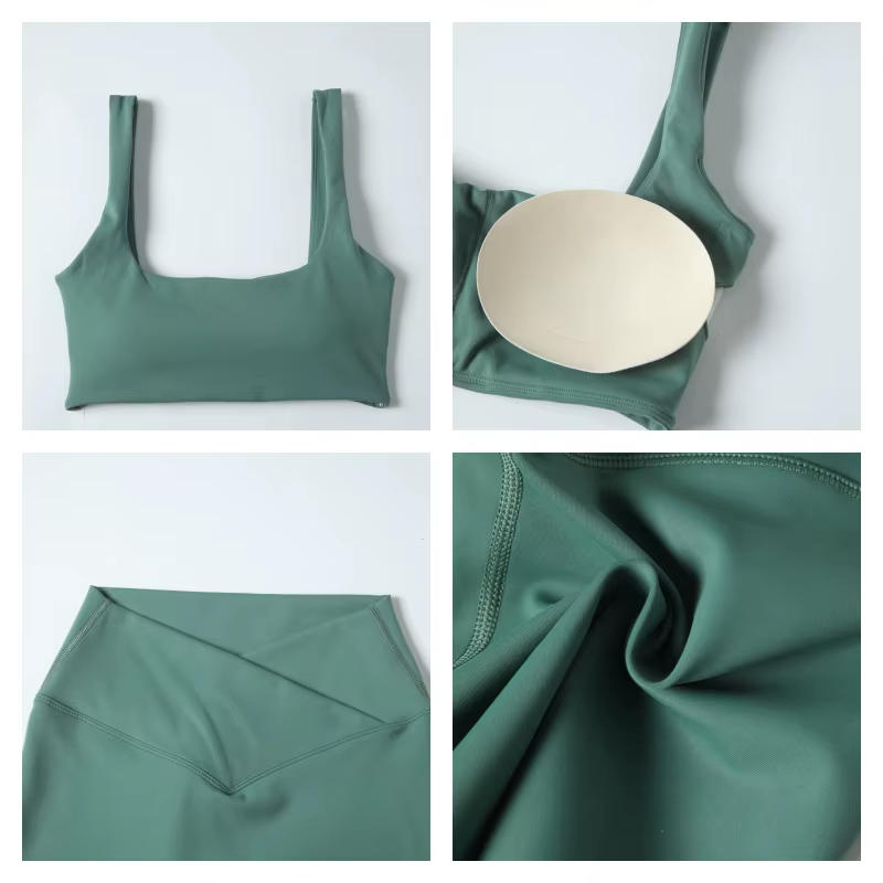 Ensemble de sport deux pièces Hearuisavy d'été de haute qualité pour femme – Vêtements de yoga, tenu