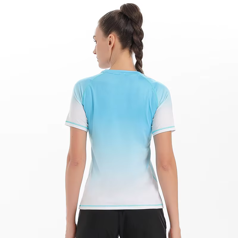 Femmes séchage rapide à manches courtes impression 3D sport respirant exercices Yoga chemise gymnase
