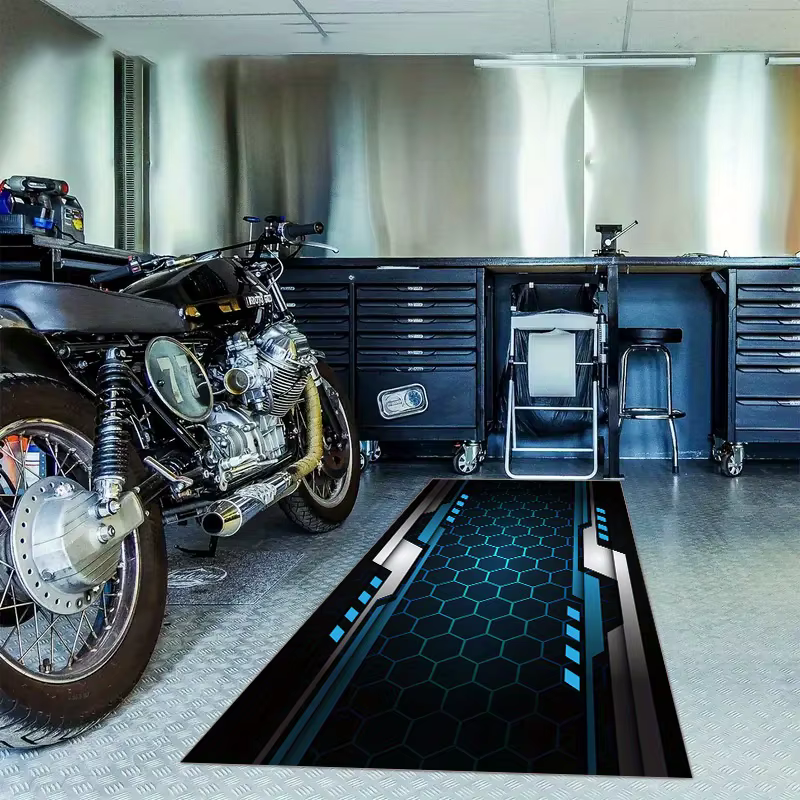 Tapis de sol pour garage de moto VIKAMA, tapis de présentation pour course, résistant à l'huile et à