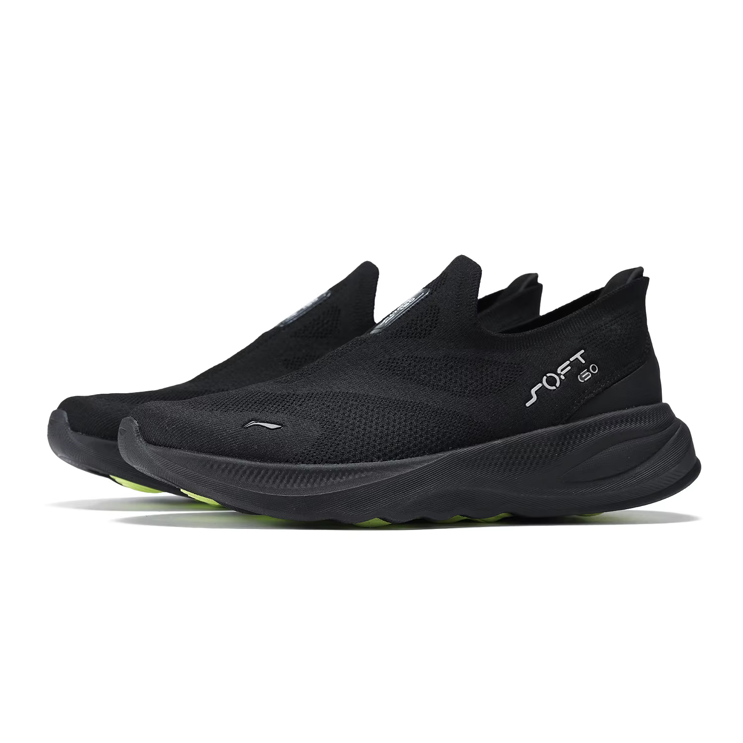 Li-Ning Chaussures de marche décontractées en tricot SOFT GO 2 pour hommes, confortables et stables,
