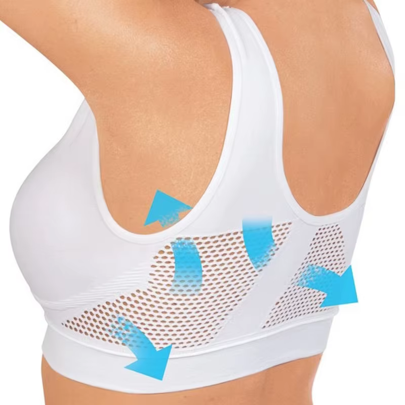 Soutien-gorge de sport respirant pour femmes, absorbant la sueur, coussinet antichoc, haut de sport,