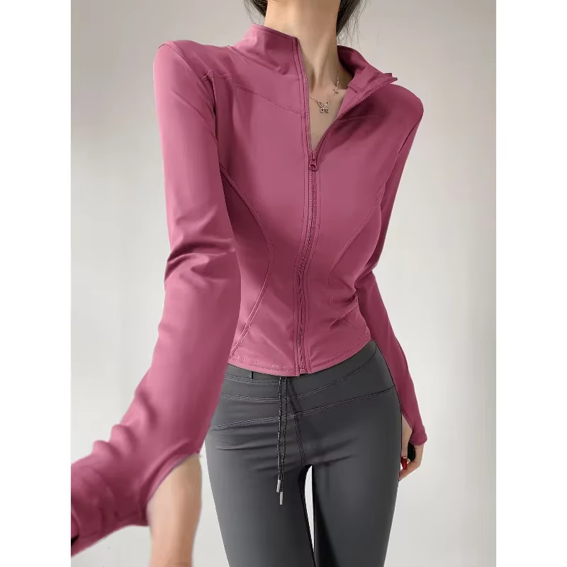 S-3XL Sun séchage rapide sport manteau femmes haut moulant veste de Yoga à manches longues veste à g