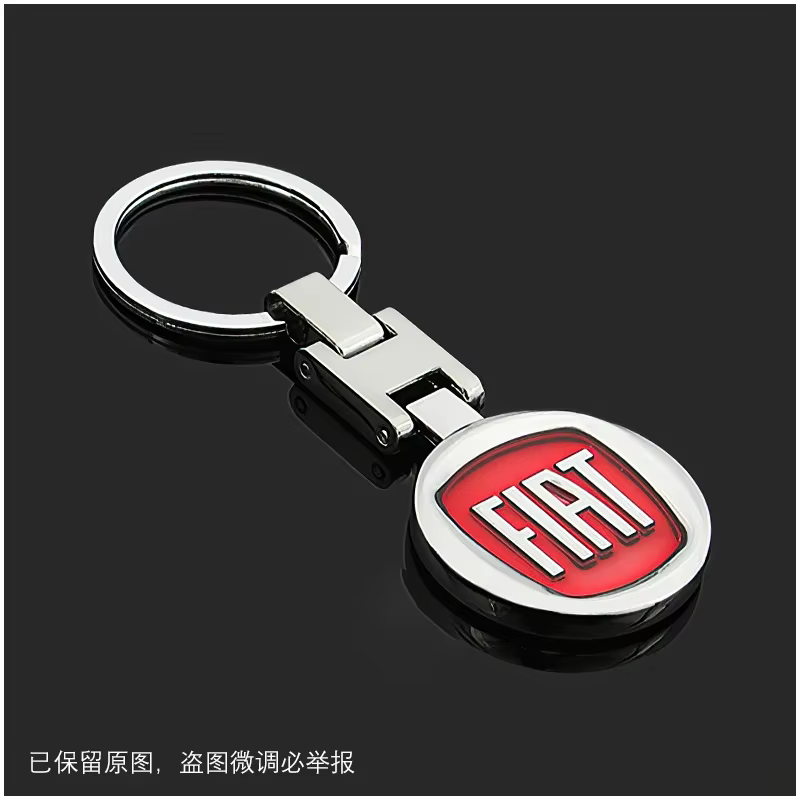 Porte-clés emblème de voiture, accessoires de style automobile pour FIAT 500 Ducato Panda Grande Pun