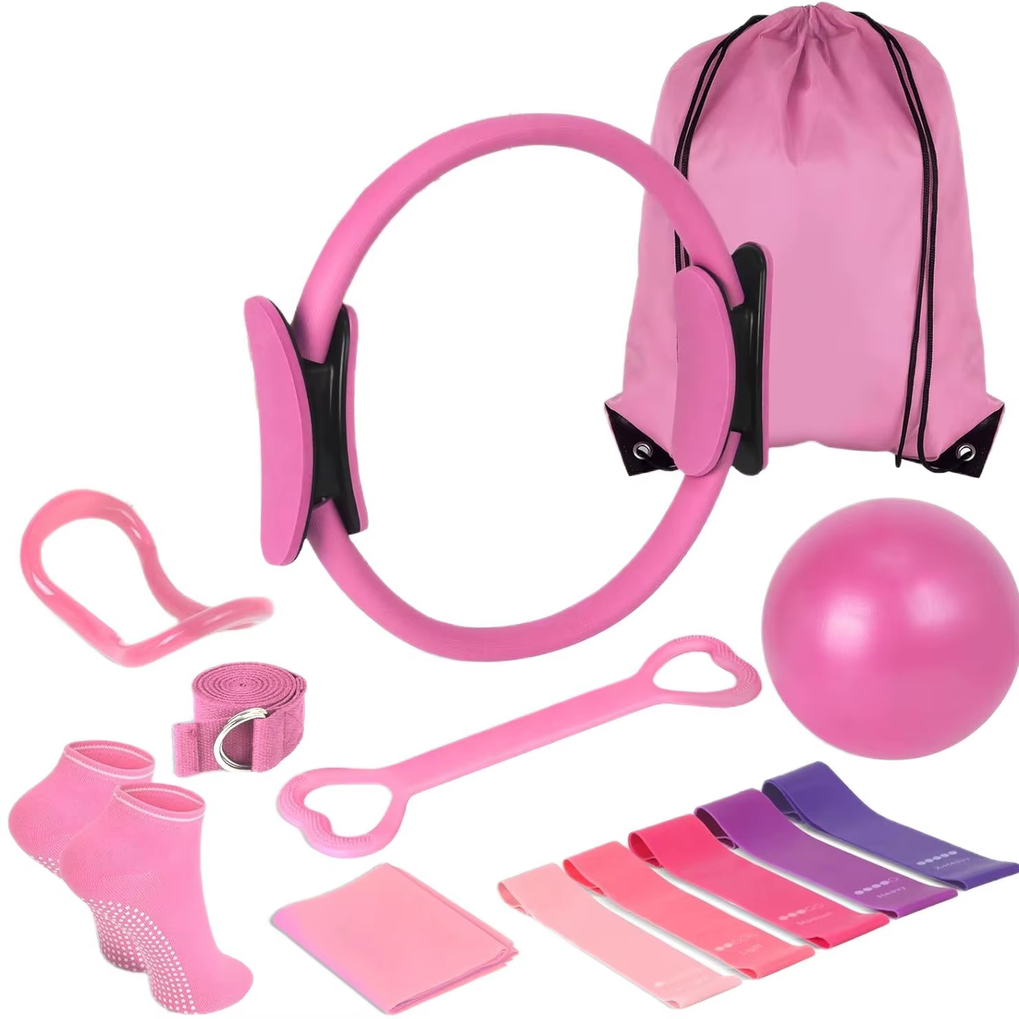 Ensemble de balles de Pilates, bandes de résistance, plus parfaits et équipement pour les entraîneme