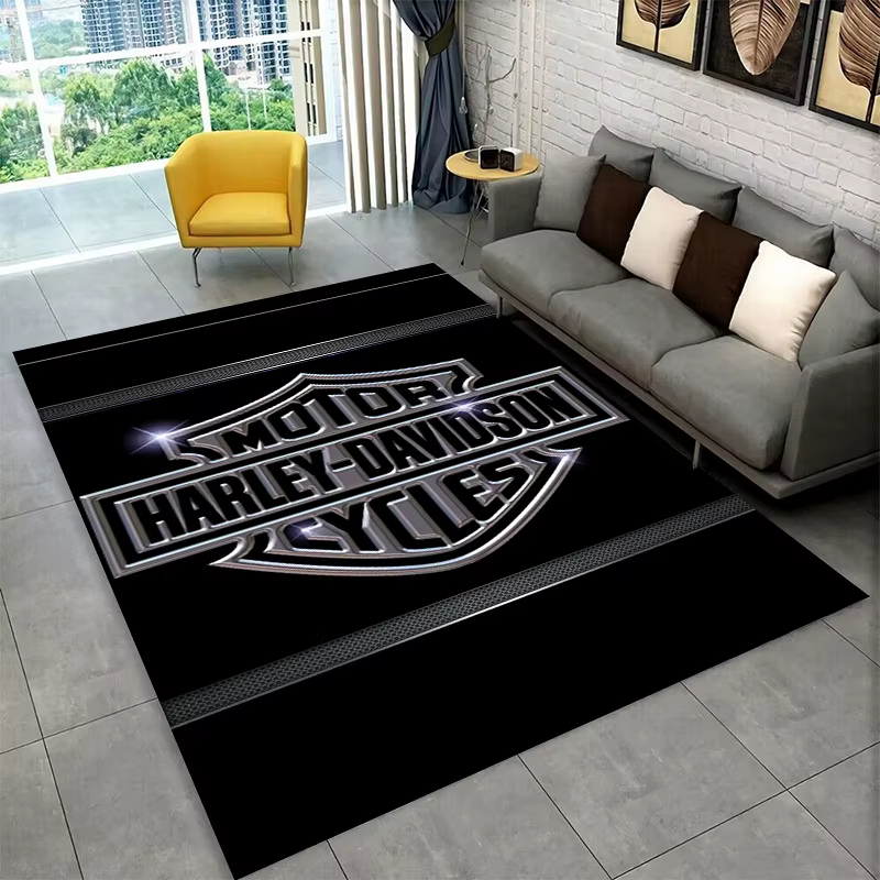 Tapis antidérapant rétro H-Harleys Racing Moto pour salon, chambre à coucher, salle de jeux, tapis d