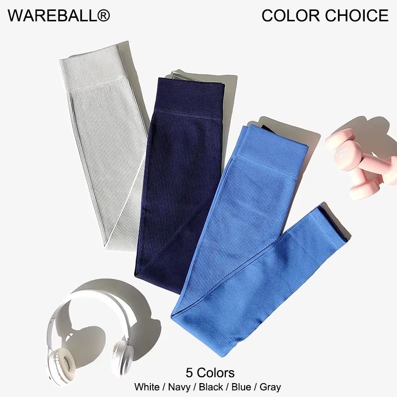 Nouveau pantalon de Yoga côtelé sans couture taille haute Leggings de gymnastique Sport femmes Fitne