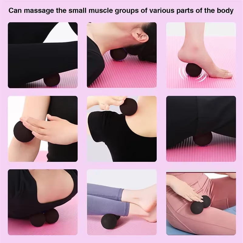 Rouleau de Yoga creux, ensemble de boules d'arachide de Massage, colonne en mousse de Fitness EPP po
