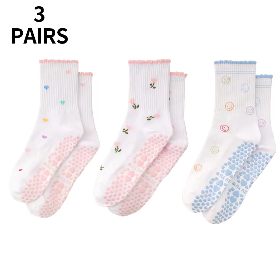 1/2/3/4/paires de chaussettes Pilates pour femmes