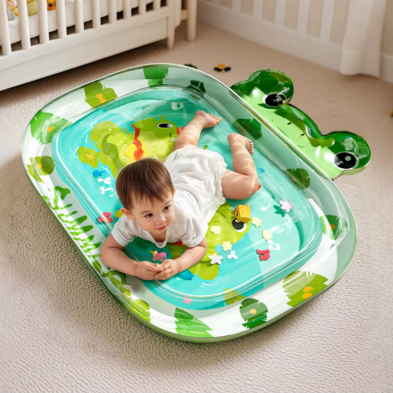 Tapis aquatique gonflable 1 pièce, tapis de jeu sensoriel pour le temps sur le ventre, tapis de jeu gonflable pour le développement précoce