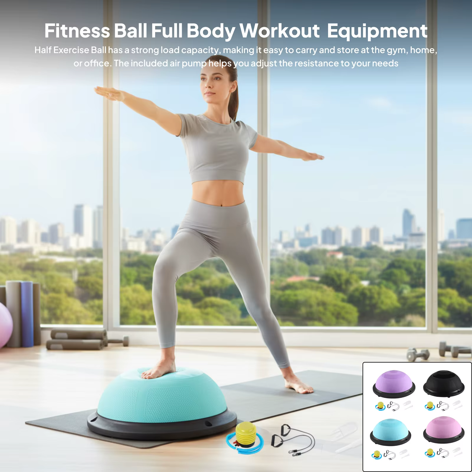 Balle d'équilibre boule demi-cercle Yoga Fitness