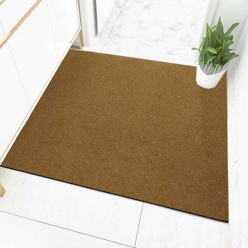Grand Tapis Fin Antidérapant pour Portes d'Entrée de Centre Commercial, Polymères de Sol d'Extérieur et d'Nik, Salon, Cuisine Grise, Peuvent Être Découpés