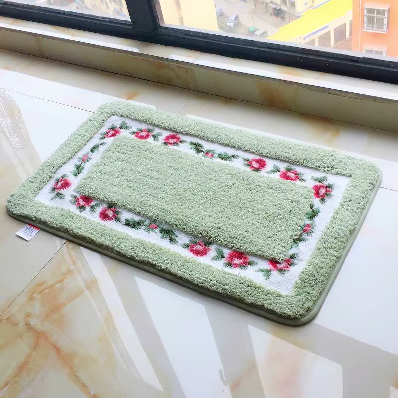 Tapis absorbant l'eau à motif floral, tapis épais, tapis coordonnants, tapis de chambre, tapis de salon, tapis de cuisine, style pastChev