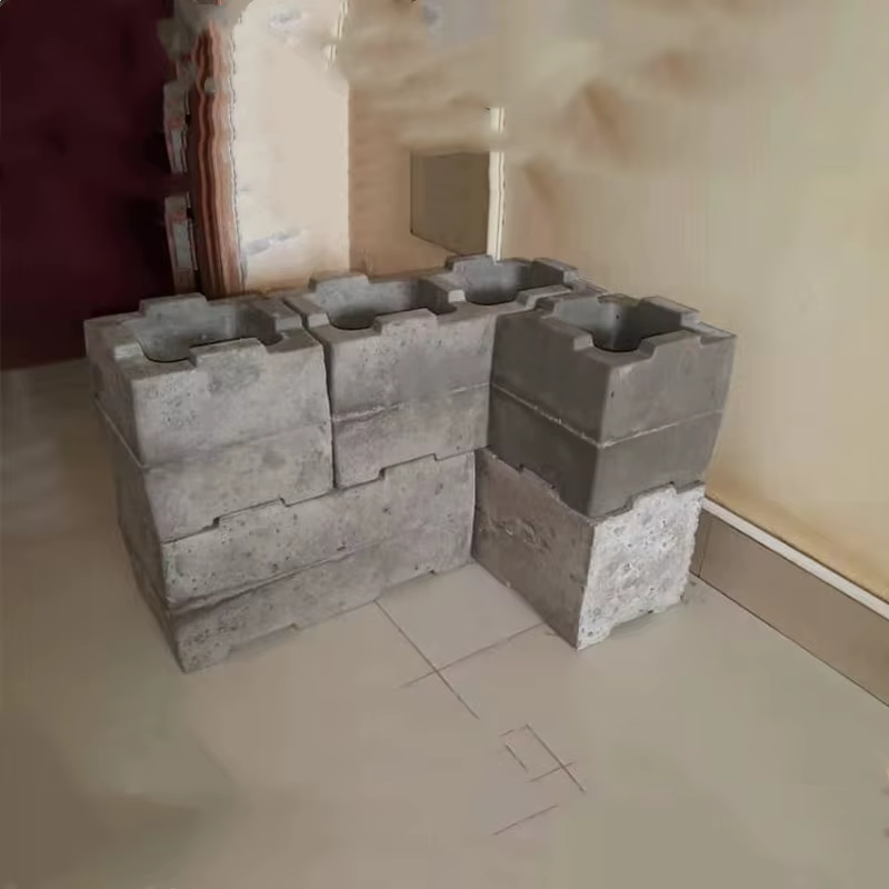 Moule de bloc de brique de verrouillage en béton, moulage de construction de mur de maison en plastique durable, moule de brique de ciment creux, L 20cm/ 7.87in