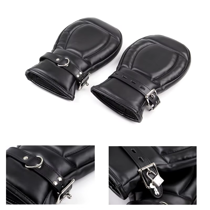 Jouets pour adultes, accessoires sexuels, mitaines de Bondage Bdsm en cuir, gants patte de chien, manchettes de poing rembourrées, jeux pour adultes, jouets sexuels pour Couples