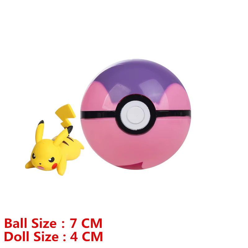 Pokemon Pokeball avec dessins animés film Anime Figure Pikachu Charmander Eevee écureuil Vulpix qualité animal de compagnie Action modèle jouets cadeaux