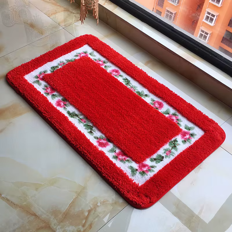 Tapis absorbant l'eau à motif floral, tapis épais, tapis coordonnants, tapis de chambre, tapis de salon, tapis de cuisine, style pastChev
