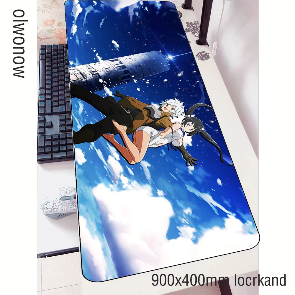 DanMachi-Grand tapis de souris gamer, 900x400x3mm